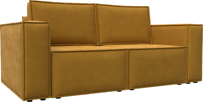 Диван Лига Диванов Куба мини / 126592 (велюр Brut 10 желтый) -