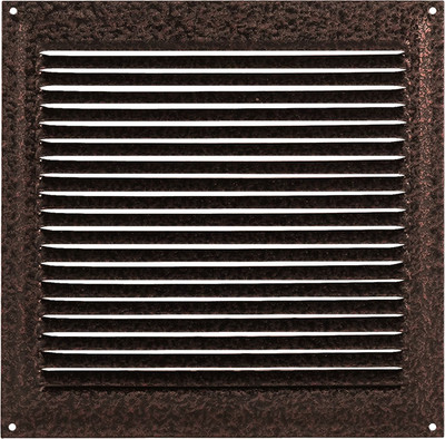 Решетка вентиляционная Нора-М 200x200 с сеткой / 19411 (кожа, медь) - 