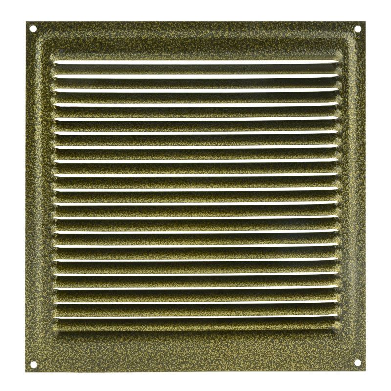 Решетка вентиляционная Нора-М 200x200 с сеткой / 2182 (старая бронза)