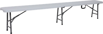 Скамья складная AksHome Bench Тип 2 (белый, 240х30х43) - 