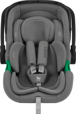 Автокресло INDIGO Minky I-Size с базой 0+ (светло-серый) - 