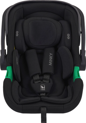 Автокресло INDIGO Minky I-Size с базой 0+ (черный) - 
