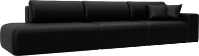 Диван Лига Диванов Лига-036 НПБ Модерн Лонг подлокотник справа / 127692 (экокожа Grifon 18 черный) -