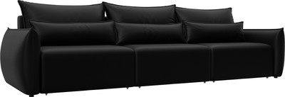 Диван Лига Диванов Лига-051 НПБ Лонг / 129884 (экокожа Grifon 18 черный) -