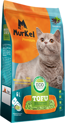 Наполнитель для туалета Murkel Tofu / MR-059 (зеленый чай, 2.6кг) -