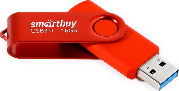 USB flash накопитель SmartBuy Twist 16Gb / SB016GB3TWR (красный)