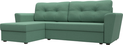 Диван угловой Лига Диванов Амстердам Лайт левый / 121171L (рогожка амур зеленый) -