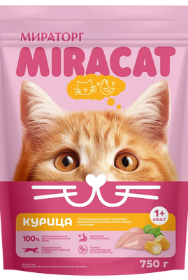 

Сухой корм для кошек, Для взрослых кошек всех пород с курицей
