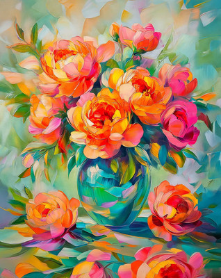 Набор алмазной вышивки Феникс+ Коралловые пионы / 70820 -