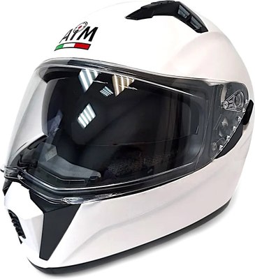 Мотошлем AiM JK320 / 320-007-M (M, белый глянец) - 