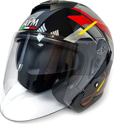 Мотошлем AiM JK526 / 526-013-L (L, Red/Grey/Black) - 