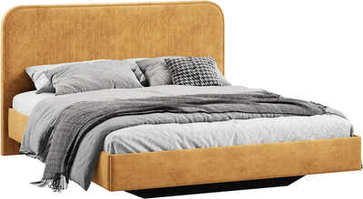 Каркас кровати ТриЯ Тиффани тип 1 140x200 (микровелюр Wellmart Yellow) -