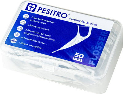Зубная нить Pesitro Орто Флоссеры (50шт) - 