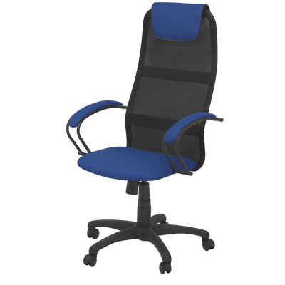 Кресло офисное Mio Tesoro Эрнесто (синий/черный) - 