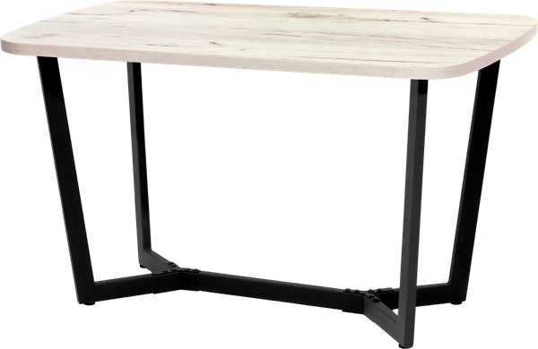 Обеденный стол Millwood Мюнхен 140х80 (дуб белый Craft/металл черный)