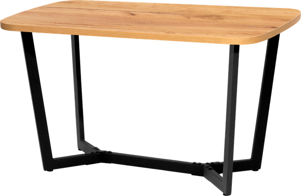 Обеденный стол Millwood Мюнхен 140х80 (дуб золотой Craft/металл черный)