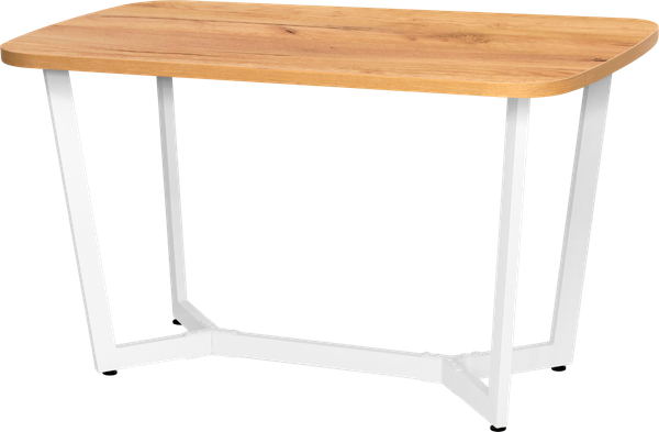 Обеденный стол Millwood Мюнхен 140х80 (дуб золотой Craft/металл белый)