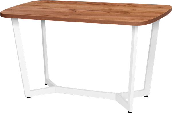Обеденный стол Millwood Мюнхен 140х80 (дуб табачный Craft/металл белый)