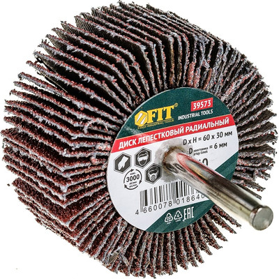 Шлифовальный круг FIT 60х30х6мм Р 60 / 39573 - 