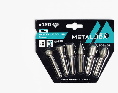 Набор борфрез Metallica Набор шарошек алмазных Optima / 902431