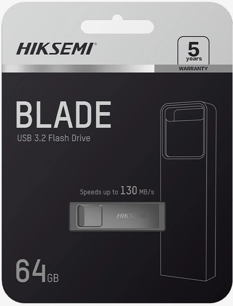 USB flash накопитель Hikvision E301 USB3.2 64GB / HS-USB-E301 64G U3 (серый)