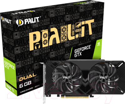 Видеокарта Palit GTX1660Ti Dual 6GB GDDR6 (NE6166T018J9-1160A)