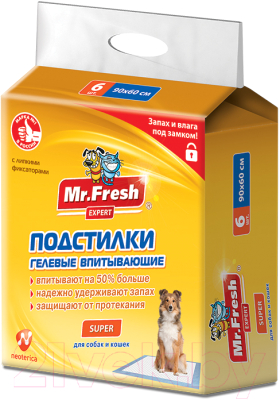 Одноразовая пеленка для животных Mr.Fresh Expert Super / F509 (6шт)