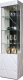 Шкаф-пенал с витриной Мебель-КМК Кензо 0674.13 правый (белый/белый глянец) - 