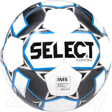 Футбольный мяч Select Contra IMS / 812310-102 (размер 5, белый/черный/синий)