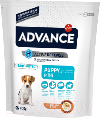 Сухой корм для собак Advance Puppy Protect Mini с курицей и рисом (800г)