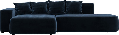 Диван угловой Лига Диванов Лига-065 левый / 129808L (велюр Tower 13 синий) -