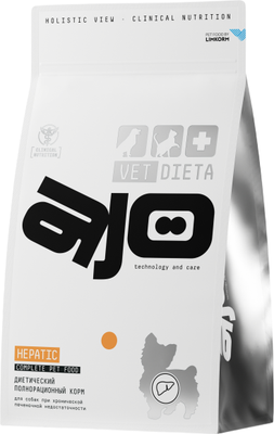 Сухой корм для собак AJO Vet Dieta Hepatic (2кг) - 