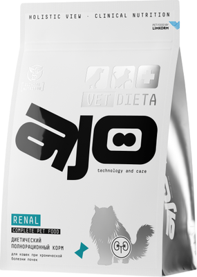 Сухой ветеринарный корм для кошек AJO Vet Dieta Renal (400г) - 