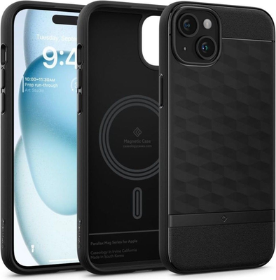 Чехол-накладка Spigen Caseology Parallax Mag Magsafe для Iphone 15 Matte / ACS06818 (черный) - 