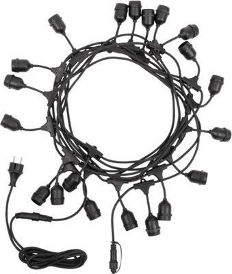 

Провод для гирлянд, Gen-Beltlight-10M-30E27-IP65 Black / 663004