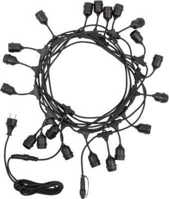 

Провод для гирлянд, Gen-Beltlight-20M-50E27-IP65 Black / 663007