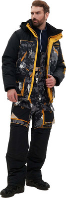 Костюм для охоты и рыбалки Huntsman Elbrus -35°C КМФ192 (р.60-62/170-176, черный) -