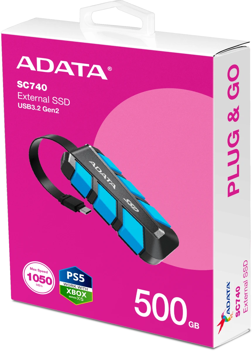 Внешний жесткий диск A-data SC740 USB3.2 Gen2 500GB (SC740-500G-CBU) — фото 6