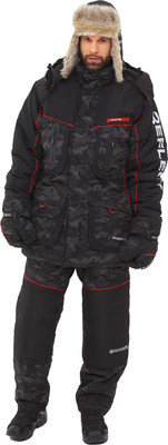 Костюм для охоты и рыбалки Huntsman Siberia Reflect V2 -50°C (р.48-50/170-176, черный) -