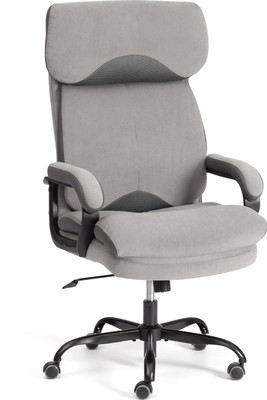 Кресло офисное Tetchair Duke metal BL (велюр, серый) - 