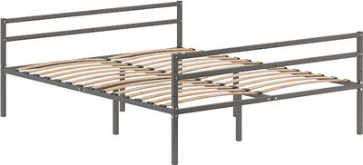 Полуторная кровать Домаклево Металика Г2+Г2 140x190 (серый) - 