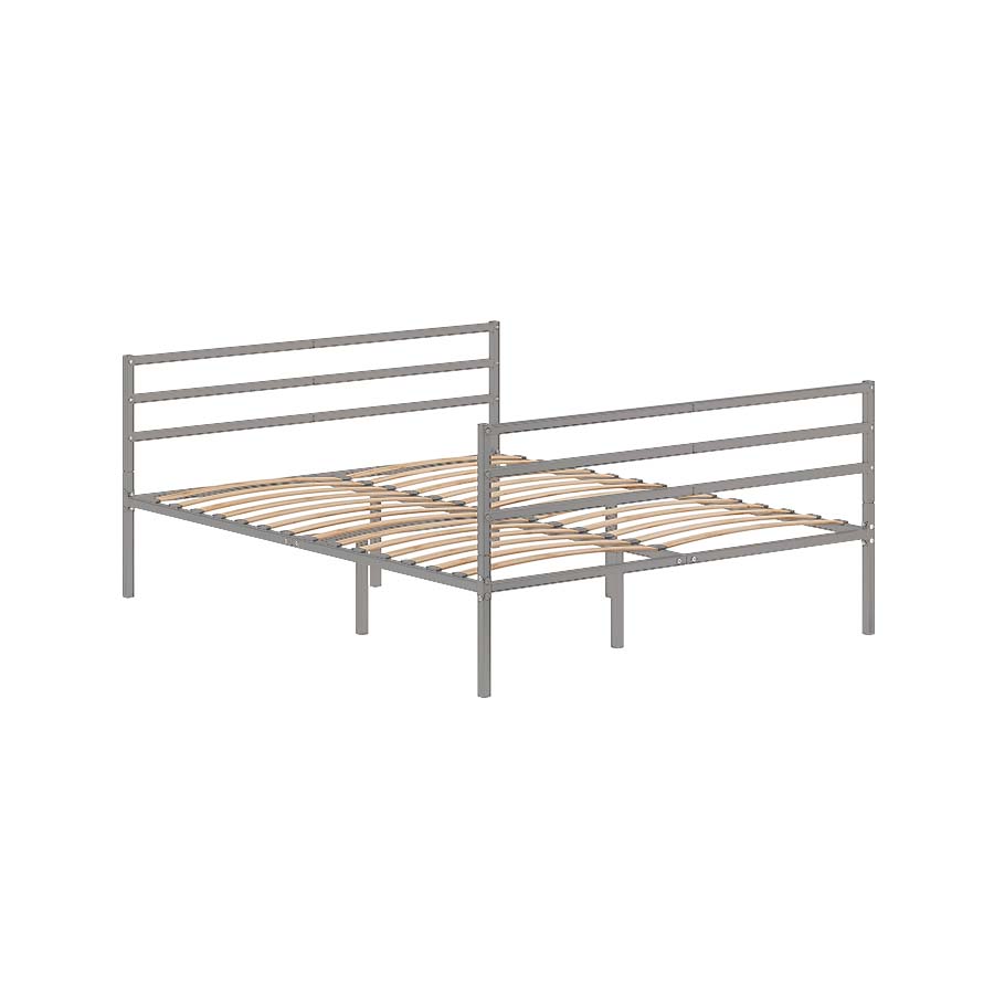 Двуспальная кровать Домаклево Металика Г3+Г3 180x200 (серый)
