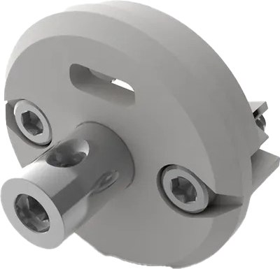 

Заглушка для профиля, ROUND-D30-DUAL с втулкой и отверстием / 029216