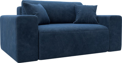 Кресло-кровать Лига Диванов Лига-036 НПБ / 127807 (велюр Brut 11 синий) -