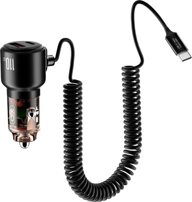 

Зарядное устройство автомобильное, Type-C+Type-C Cable=110W / CC59