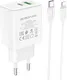 Зарядное устройство сетевое Borofone BA67A + кабель Type-C-8pin (1м, белый) - 