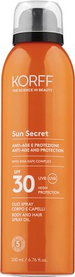 

Спрей солнцезащитный, Sun Secret Body And Hair Spray Oil SPF 30