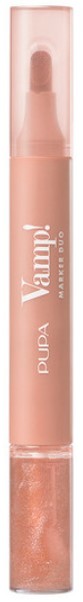 Блеск для губ Pupa Vamp! Marker Duo Lip Marker+Lip Gloss тон 001