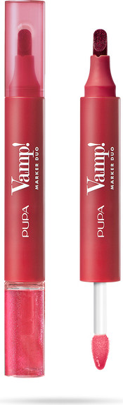 Блеск для губ Pupa Vamp! Marker Duo Lip Marker+Lip Gloss тон 005