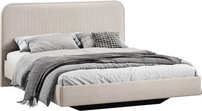 Двуспальная кровать ТриЯ Тиффани Тип 1 140x200 (велюр мокко светлый) - 